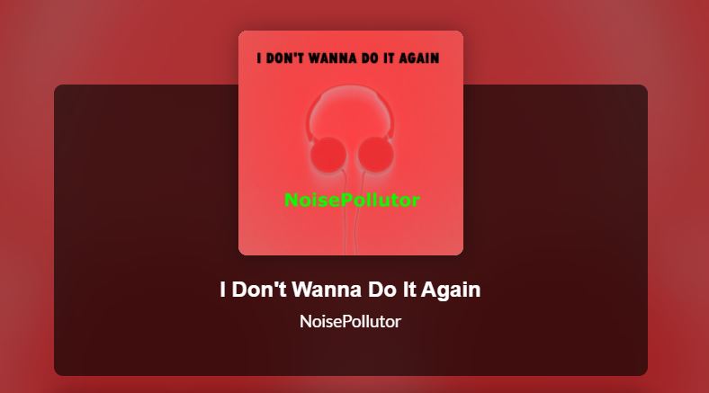 I Don't Wanna Do It Again